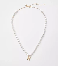 Pearlized Initial Necklace