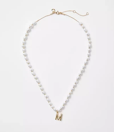 Pearlized Initial Necklace