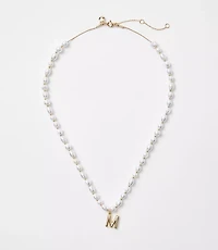 Pearlized Initial Necklace