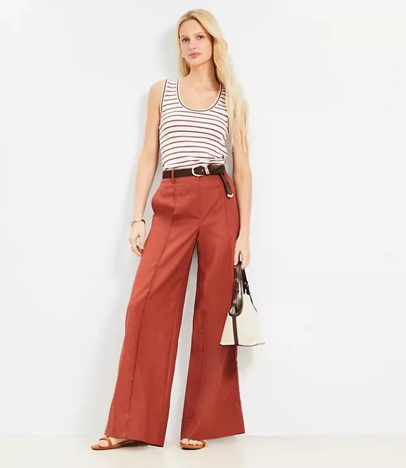 Stripe Perfect Ribbed Scoop Neck Tank Top