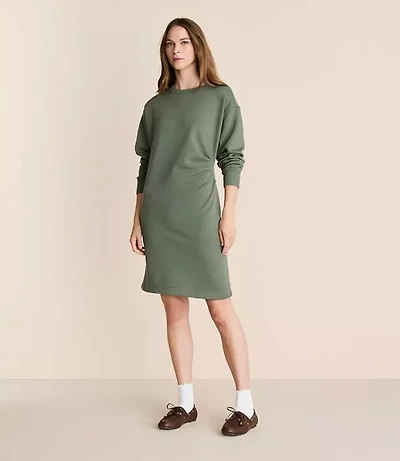 Lou & Grey Elite Fleece Pleated Mini Dress