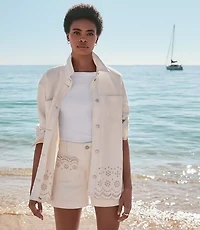 Denim Eyelet Jacket