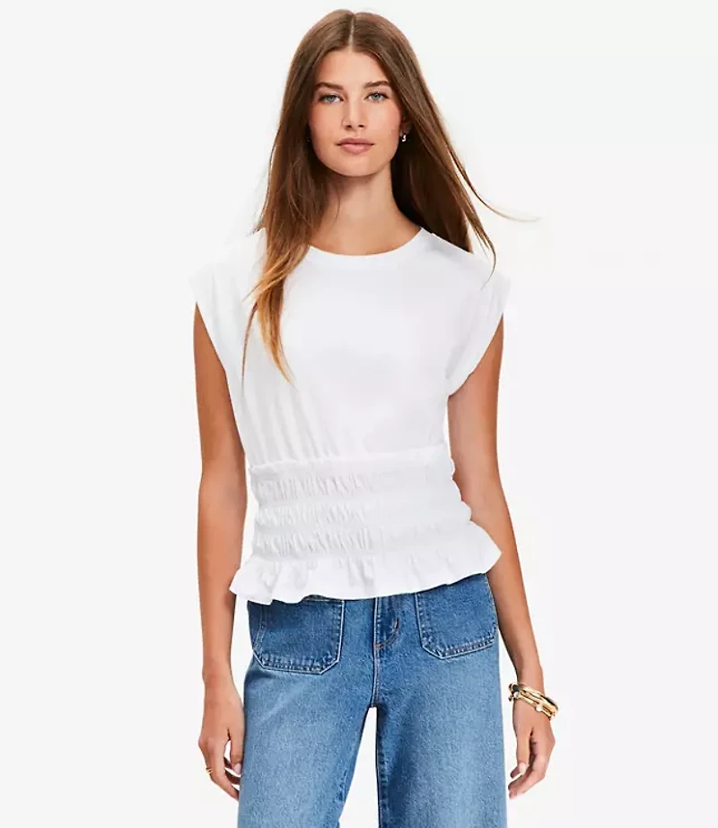 Smocked Modern Wedge Tee