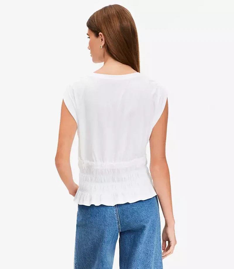Smocked Modern Wedge Tee