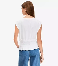 Smocked Modern Wedge Tee