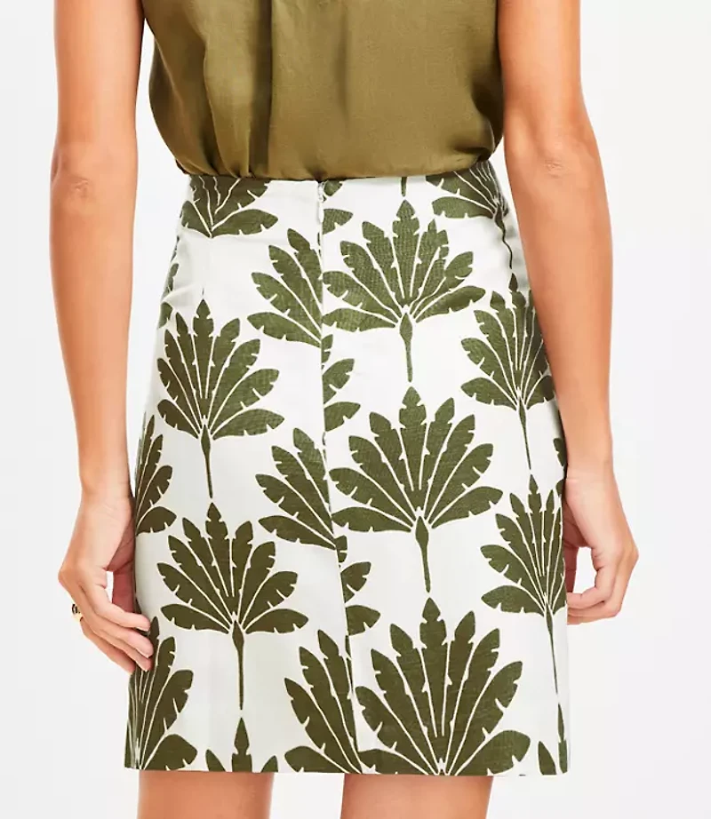 Tall Palm Linen Blend Mini Wrap Skirt