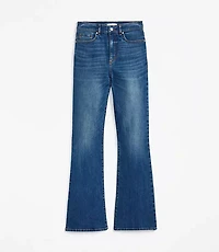 Petite High Rise Slim Flare Jeans Vintage Dark Indigo Wash