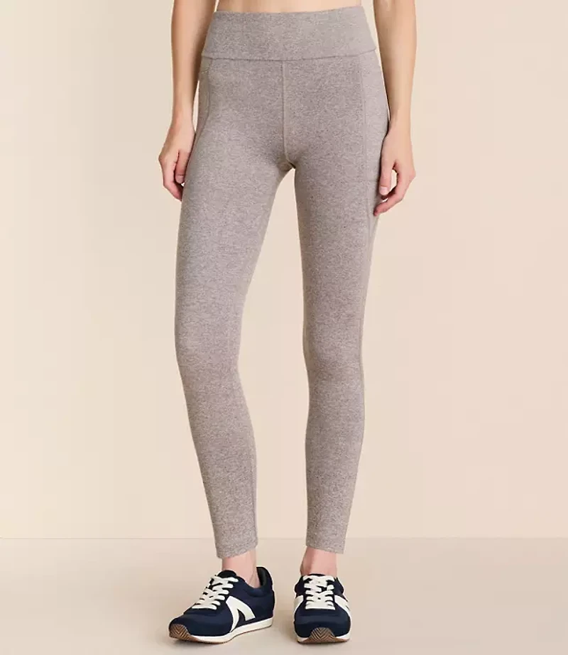 Lou & Grey Heathered Brushedsoft Side Pocket 7/8 Leggings