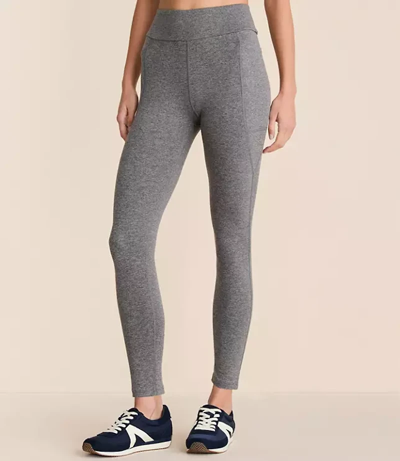 Lou & Grey Heathered Brushedsoft Side Pocket 7/8 Leggings