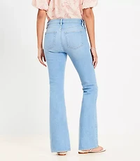 Petite Mid Rise Boot Jeans Light Wash Indigo