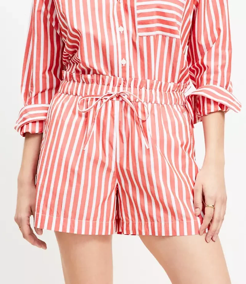 Breezy Shorts Striped Poplin