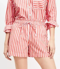 Breezy Shorts Striped Poplin