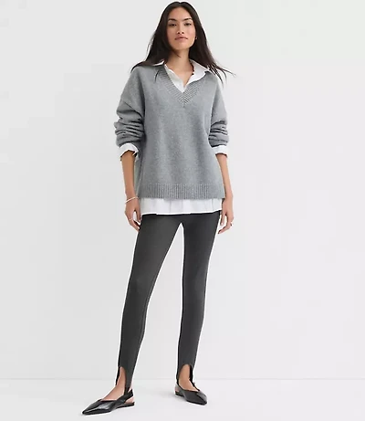 Stirrup Leggings Heathered Ponte