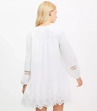 Eyelet Flounce Mini Dress