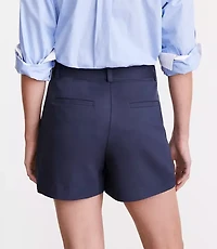 Petite LOFT Versa Pure Spun Belted Shorts