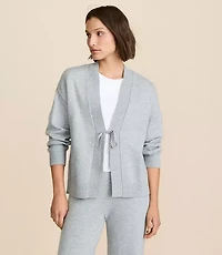 Lou & Grey Heathered Tie Cardigan