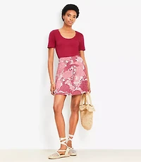 Ribbed Scoop Neck Tee