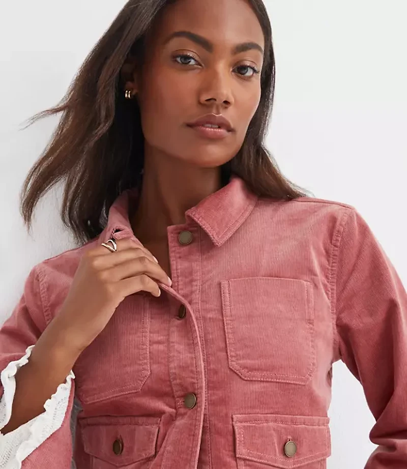 Brushed Corduroy Shirt Jacket