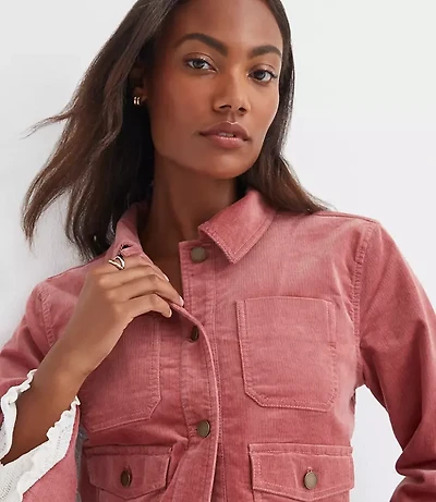 Brushed Corduroy Shirt Jacket