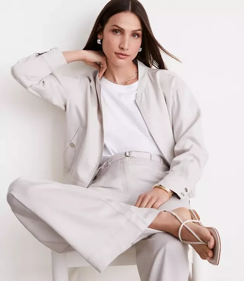 Petite LOFT Versa Pure Spun Bomber Jacket