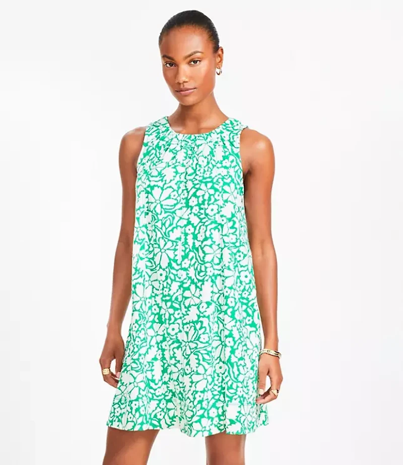 Floral Jersey Seamed Mini Dress