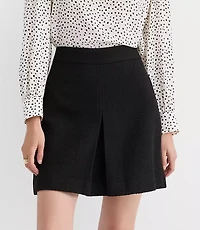 Front Pleated Mini Skirt