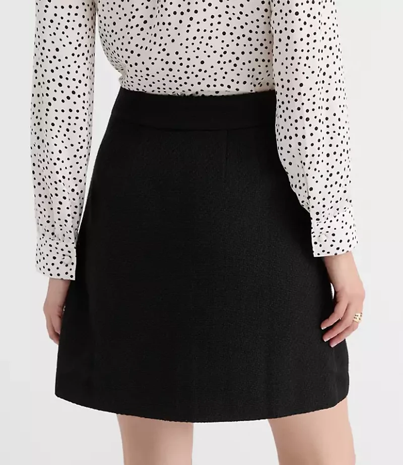 Front Pleated Mini Skirt