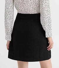 Front Pleated Mini Skirt