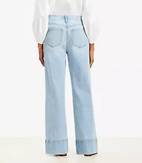 Curvy High Rise Wide Leg Jeans Vintage Light Indigo Wash