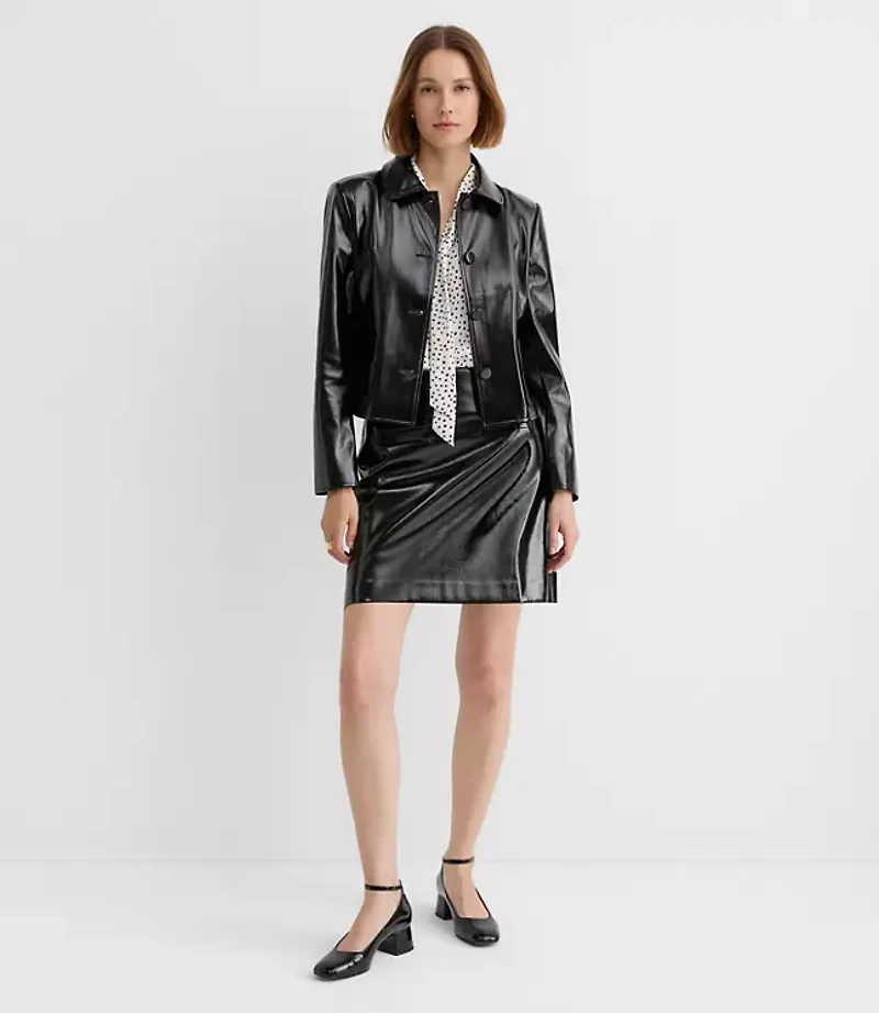 Faux Leather Mini Skirt