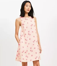 Bloom Linen Blend Cutout Back Mini Pocket Dress