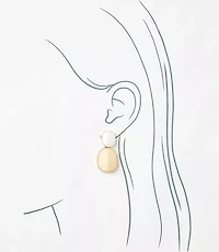 Mixed Metal Drop Earrings