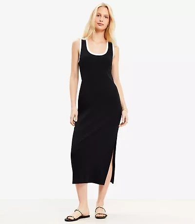 Petite Perfect Ribbed Tank Midi Dress