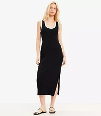 Petite Perfect Ribbed Tank Midi Dress