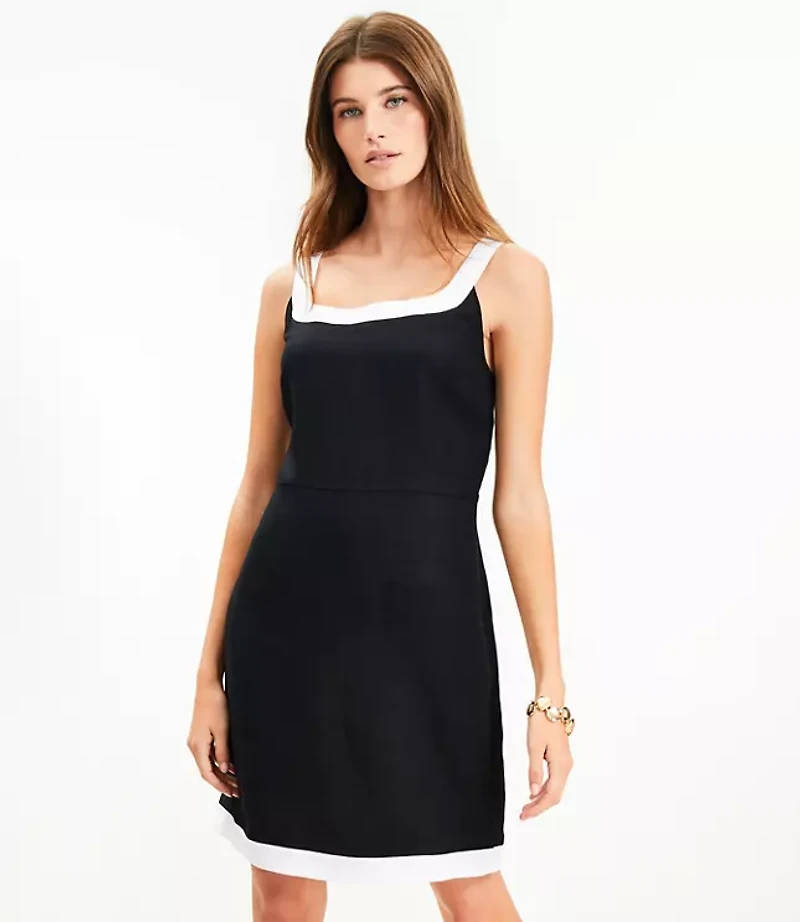 Tall Linen Blend Mini Tank Dress