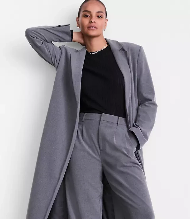 LOFT Versa Seasonless Stretch Belted Coat Heather