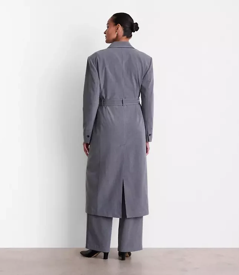 LOFT Versa Seasonless Stretch Belted Coat Heather