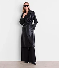 LOFT Versa Faux Leather Trench Coat