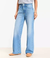 Petite High Rise Wide Leg Jeans Vintage Indigo