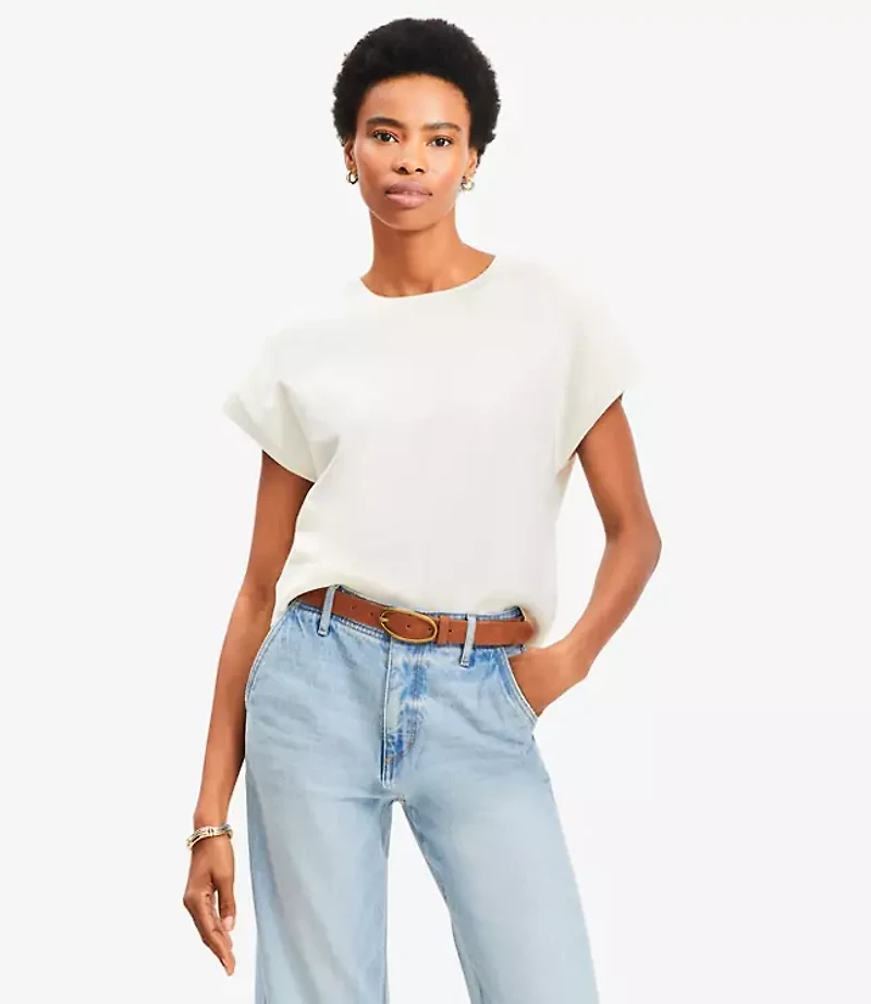 Petite Refined Wedge Sweater Tee