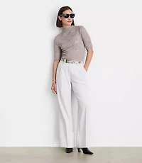 LOFT Versa Lace Elbow Sleeve Turtleneck Top