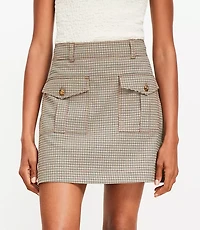 Petite Plaid Patch Pocket Mini Skirt