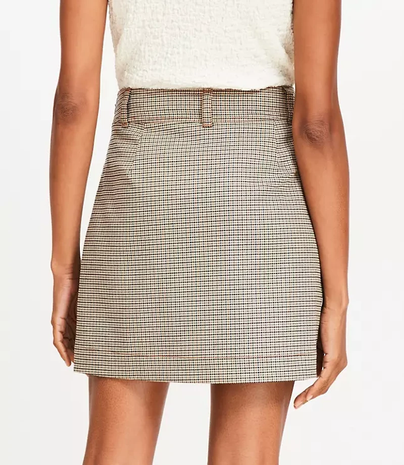 Petite Plaid Patch Pocket Mini Skirt