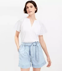 Mixed Media Flutter Top