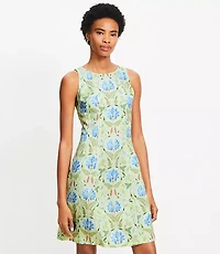 Tall Garden Linen Blend Seamed Mini Dress