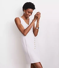 Petite LOFT Versa Crepe Drape Asymmetrical Vest Mini Dress