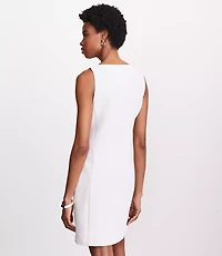 Petite LOFT Versa Crepe Drape Asymmetrical Vest Mini Dress