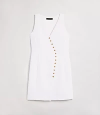 Petite LOFT Versa Crepe Drape Asymmetrical Vest Mini Dress