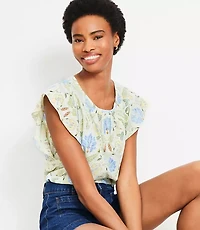 Garden Crochet Flutter Top