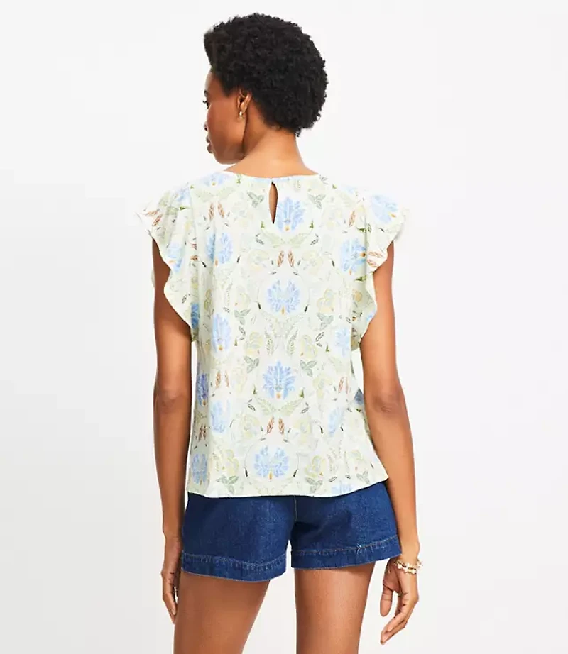 Garden Crochet Flutter Top